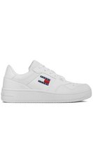TOMMY JEANS Sneakers Essential Retro Cuir  -  Tommy Jeans - Homme YBR White
