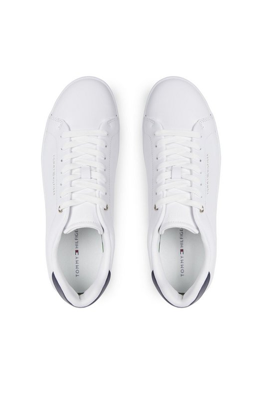 TOMMY HILFIGER Sneakers Basses Cuir  -  Tommy Hilfiger - Homme YBS White Photo principale
