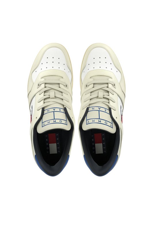 TOMMY JEANS Sneakers Dessus Cuir  -  Tommy Jeans - Homme 0K4 Ivory/Ecru Photo principale