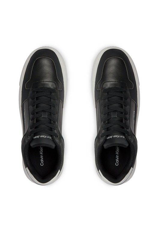 CALVIN KLEIN Sneakers Basses Cuir  -  Calvin Klein - Homme 0GM Black/Bright White Photo principale