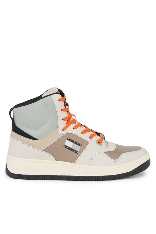 TOMMY JEANS Baskets Cuir Montantes  -  Tommy Jeans - Homme AEV Bleached Stone 1059869