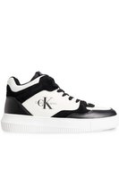 CALVIN KLEIN Sneakers Montantes Cuir  -  Calvin Klein - Homme 00W Black/Creamy White