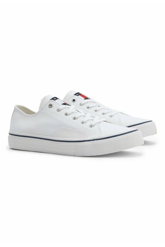 TOMMY JEANS Sneakers Basses En Toile  -  Tommy Jeans - Homme YBR White Photo principale