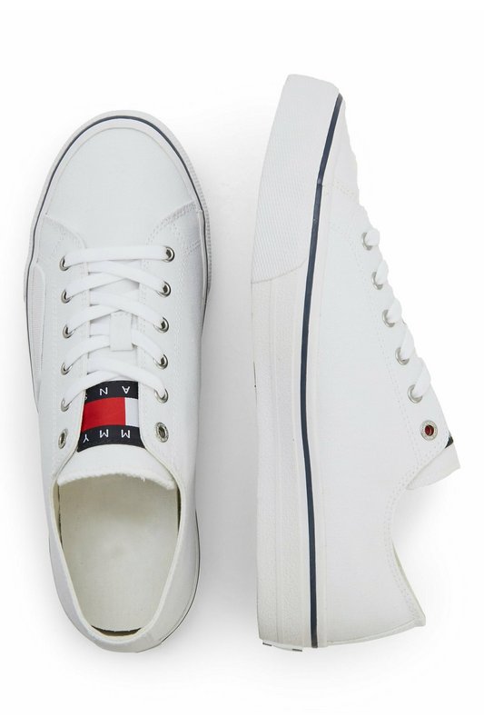 TOMMY JEANS Sneakers Basses En Toile  -  Tommy Jeans - Homme YBR White Photo principale
