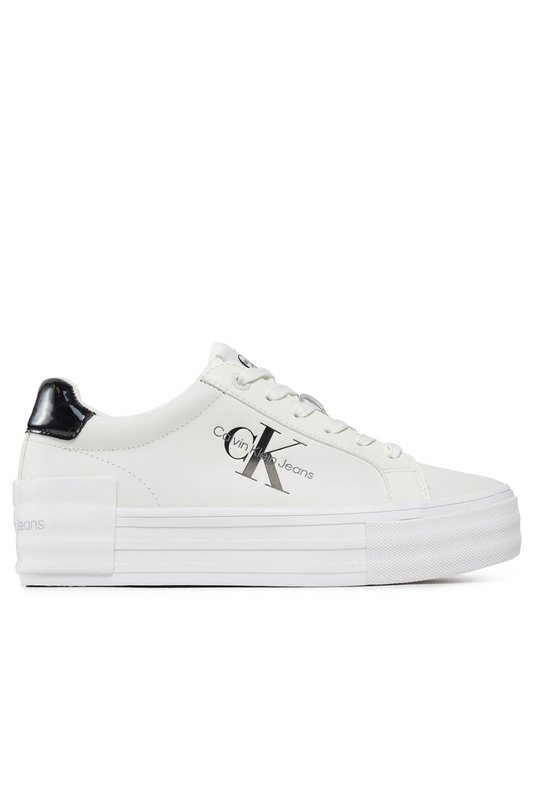 CALVIN KLEIN Sneakers Basses Cuir  -  Calvin Klein - Femme 01W Bright White/Black 1059908