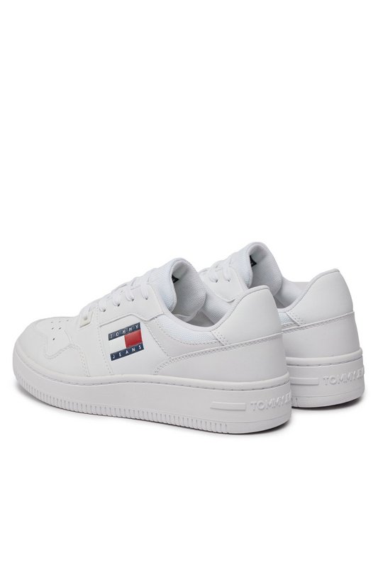 TOMMY JEANS Sneakers Basses Cuir Retro  -  Tommy Jeans - Femme YBS White Photo principale