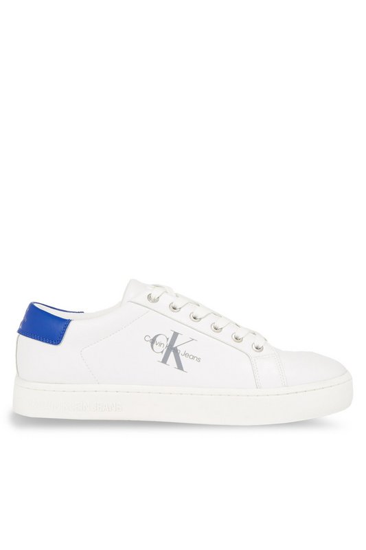 CALVIN KLEIN Sneakers Basses En Cuir  -  Calvin Klein - Homme 02V Bright White/Lapis Blue 1059937