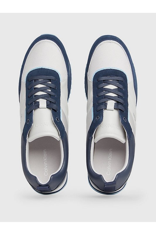 CALVIN KLEIN Sneakers Dessus Cuir Textile  -  Calvin Klein - Homme 0GY Calvin Navy/Light Grey Photo principale