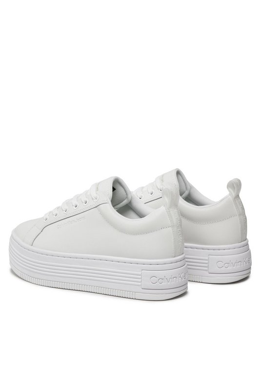 CALVIN KLEIN Sneakers Cuir Plateforme  -  Calvin Klein - Femme 0K4 Triple Bright White Photo principale