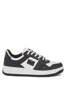 TOMMY JEANS Sneakers Dessus Cuir  -  Tommy Jeans - Homme BDS Black/ White