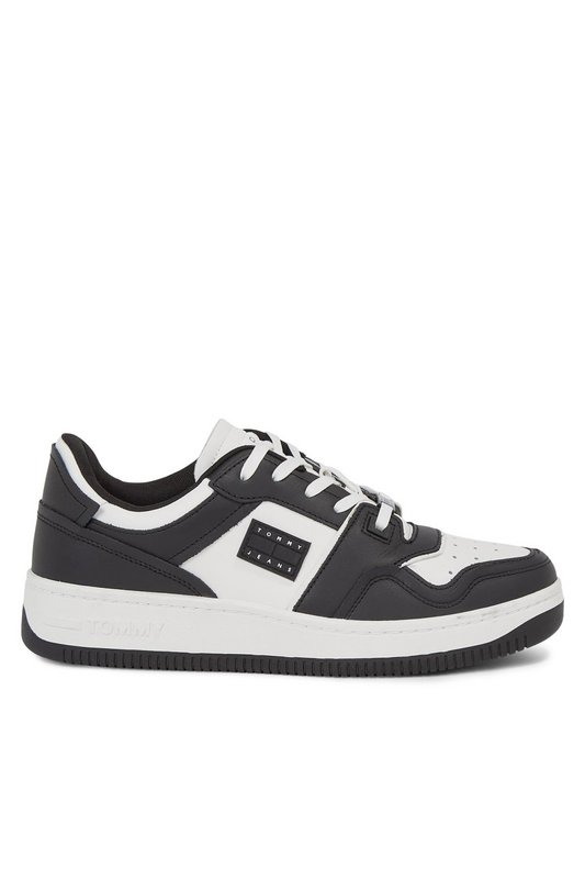TOMMY JEANS Sneakers Dessus Cuir  -  Tommy Jeans - Homme BDS Black/ White 1060047