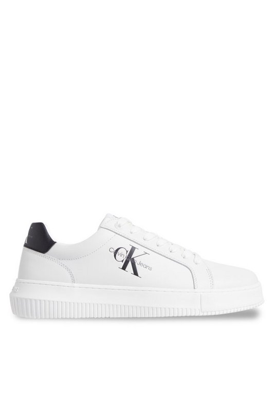 CALVIN KLEIN Sneakers Basses Cuir  -  Calvin Klein - Homme 0LD White/Black 1060075