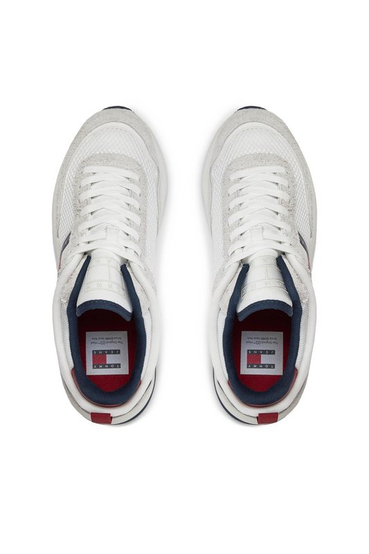 TOMMY JEANS Sneakers Cuir Et Tissu Patch Logo  -  Tommy Jeans - Homme 0G1 Rwb Photo principale