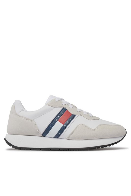 TOMMY JEANS Baskets Running Bande Logo  -  Tommy Jeans - Homme YBR White 1060095