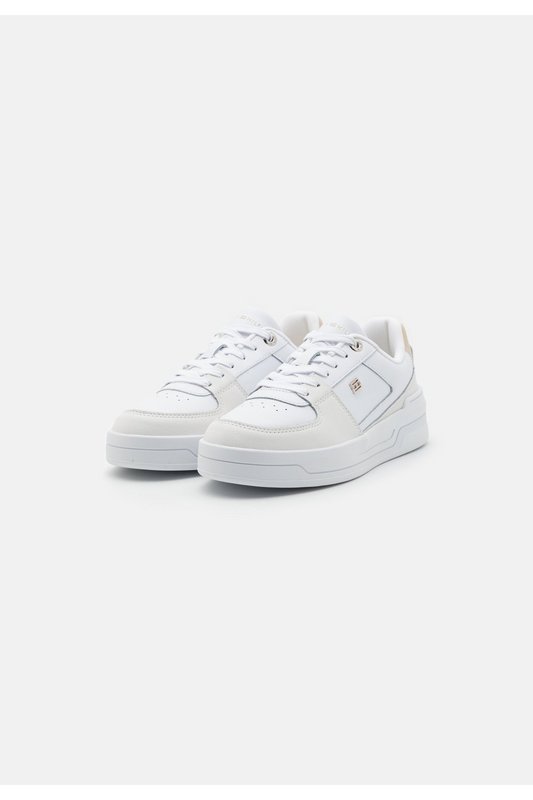 TOMMY HILFIGER Sneakers Cuir Essential  -  Tommy Hilfiger - Femme YBS White Photo principale