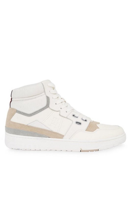 TOMMY HILFIGER Sneakers Montantes Cuir  -  Tommy Hilfiger - Homme AC0 Weathered White 1060129