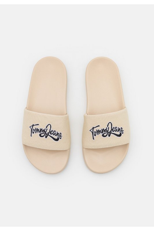 TOMMY JEANS Mules En Toile Logo Brod  -  Tommy Jeans - Femme AEF Calico Photo principale