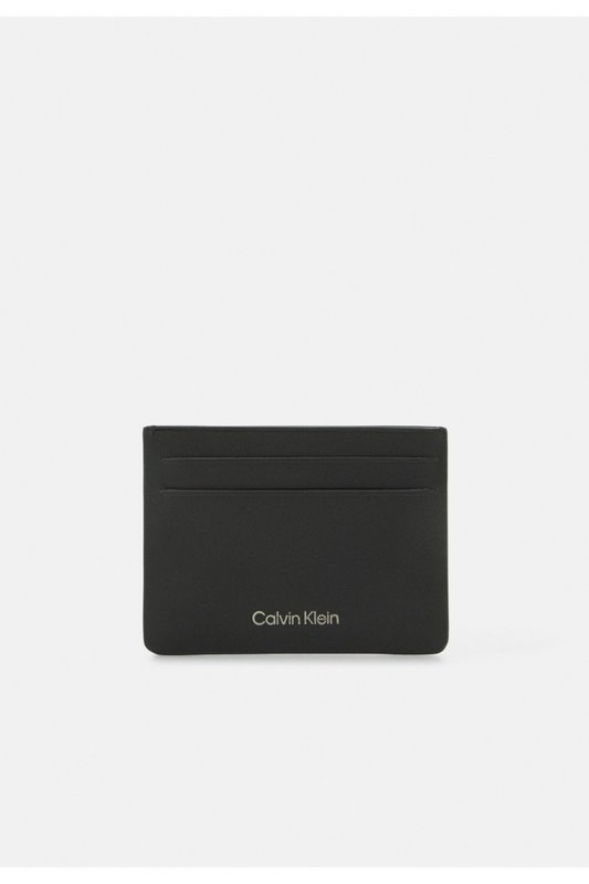 CALVIN KLEIN Porte Cartes Unisexe En Cuir  -  Calvin Klein - Femme BAX Ck Black Photo principale