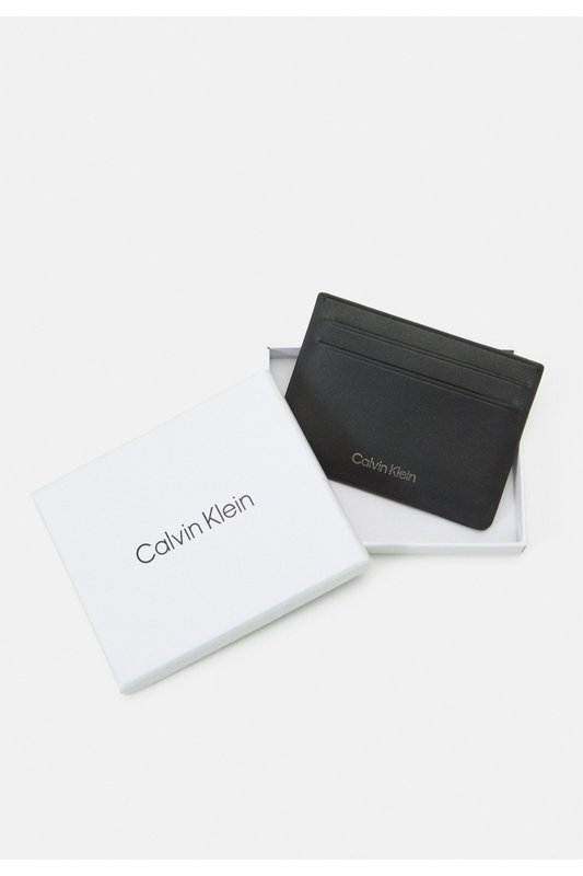 CALVIN KLEIN Porte Cartes Unisexe En Cuir  -  Calvin Klein - Femme BAX Ck Black Photo principale
