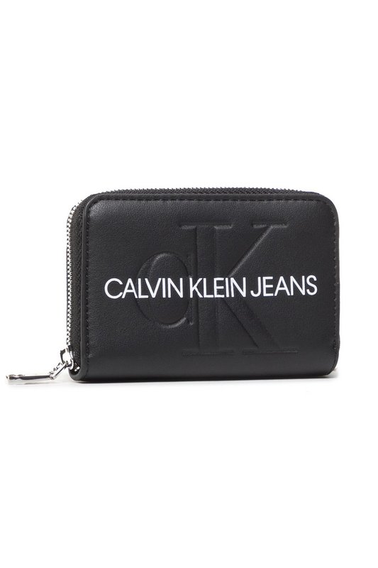 CALVIN KLEIN Porte Monnaie Logo  -  Calvin Klein - Femme 0GL Black/Metallic Logo 1060197