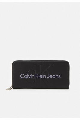 CALVIN KLEIN Portefeuille Cuir Pu Anti Rfid  -  Calvin Klein - Femme 0GL Black/Metallic Logo