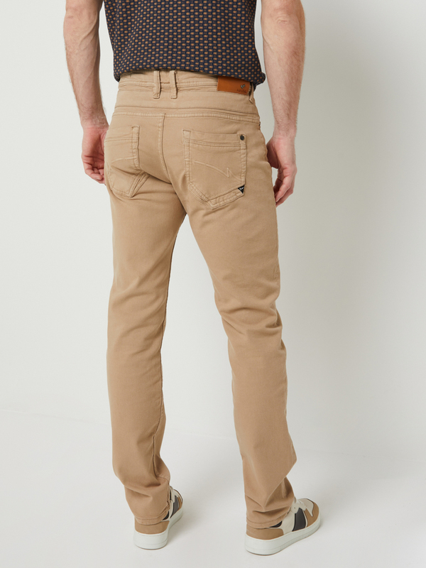 KAPORAL Pantalon 5 Poches Coupe Droite En Coton Stretch Beige Photo principale