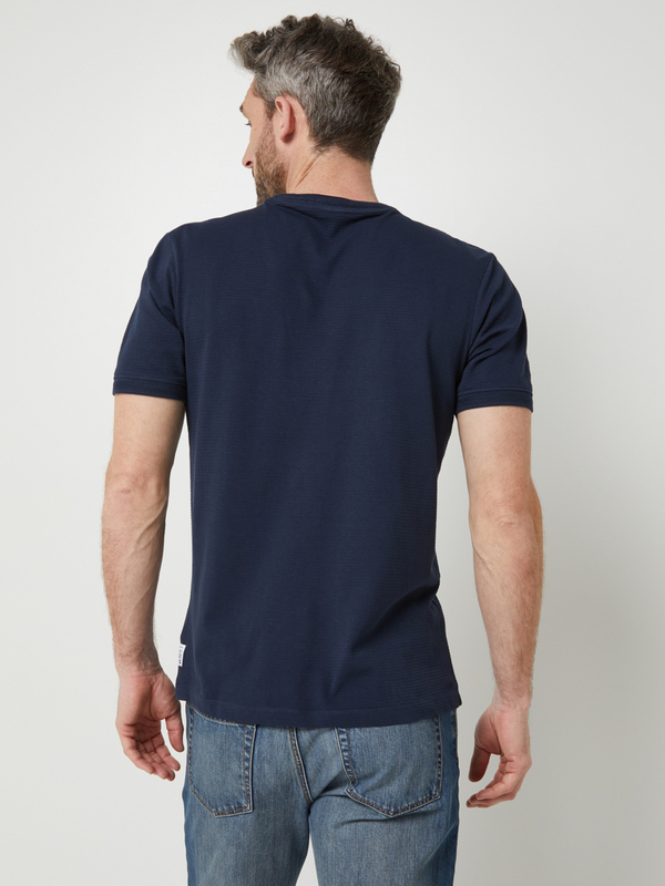 KAPORAL Tee-shirt 100% Coton Uni Avec Poche Poitrine Bleu marine Photo principale