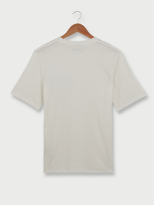 JACK AND JONES Tee-shirt 100% Coton Uni Poche Poitrine Imprime Blanc Photo principale
