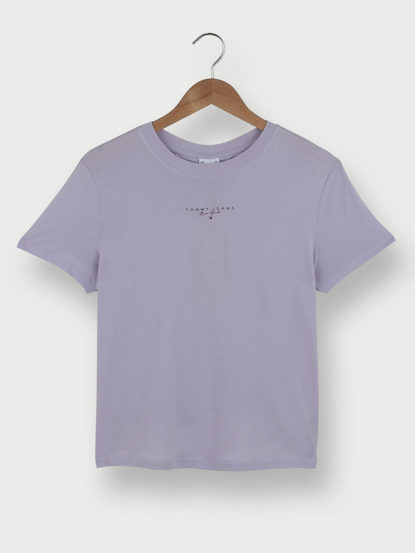 TOMMY JEANS Tee-shirt 100% Coton Mini Logo Violet lavande 1060261