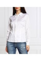GUESS Chemisier En Coton Uni  -  Guess Jeans - Femme G011 Pure White