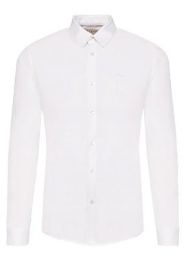 GUESS Chemise Unie Slim Fit  -  Guess Jeans - Homme G011 Pure White