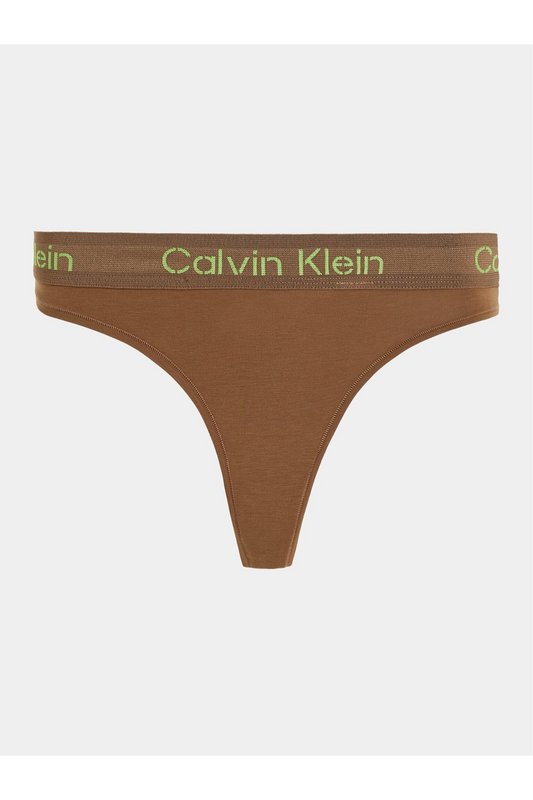 CALVIN KLEIN String Stretch  -  Calvin Klein - Femme FU9 COFFEE LIQUER/JASMINE GREEN LOGO 1060441