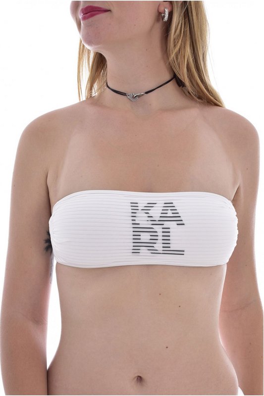 KARL LAGERFELD Bandeau Rembourr  Logo  -  Karl Lagerfeld - Femme White Photo principale