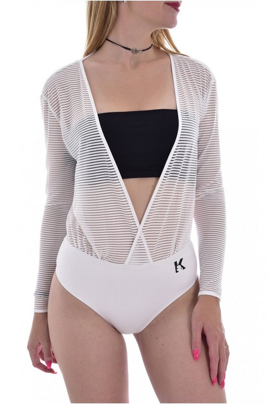 KARL LAGERFELD Maillot 1pice Transparent  -  Karl Lagerfeld - Femme White