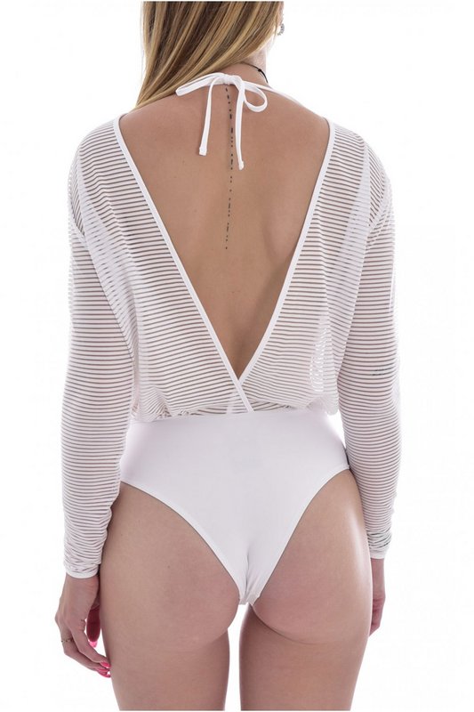 KARL LAGERFELD Maillot 1pice Transparent  -  Karl Lagerfeld - Femme White Photo principale