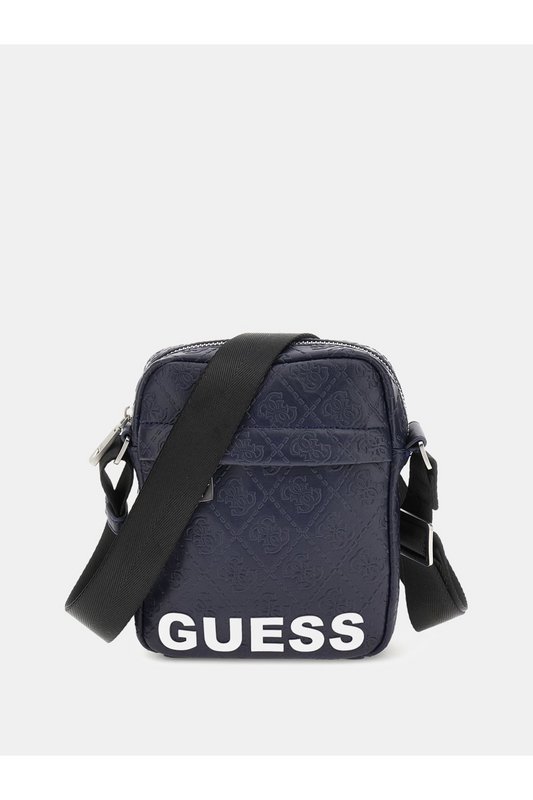 GUESS Sacoche Motif Logos Relief  -  Guess Jeans - Homme DARK BLUE 1060686