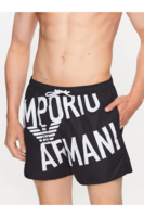 EMPORIO ARMANI Short De Bain Gros Logo  -  Emporio Armani - Homme 21921 NERO/LOGO OBLIQUO