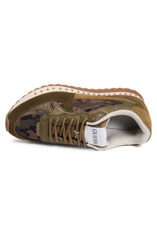 GUESS Sneakers Camouflage Cuir Vanya  -  Guess Jeans - Femme CAMOUFLAGE Photo principale