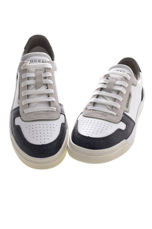 GUESS Sneakers Basses Cuir Daim  -  Guess Jeans - Homme WHITE COAL Photo principale