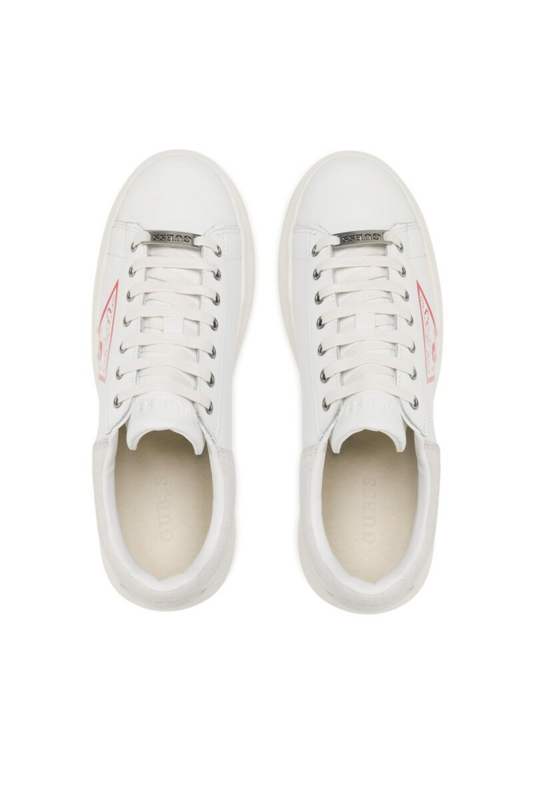 GUESS Sneakers En Cuir  Logo Iconique Vibo  -  Guess Jeans - Homme WHITE Photo principale