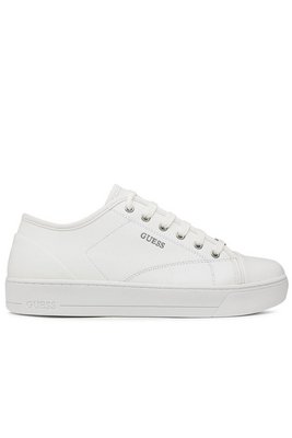 GUESS Sneakers Basses Cuir  -  Guess Jeans - Homme WHITE