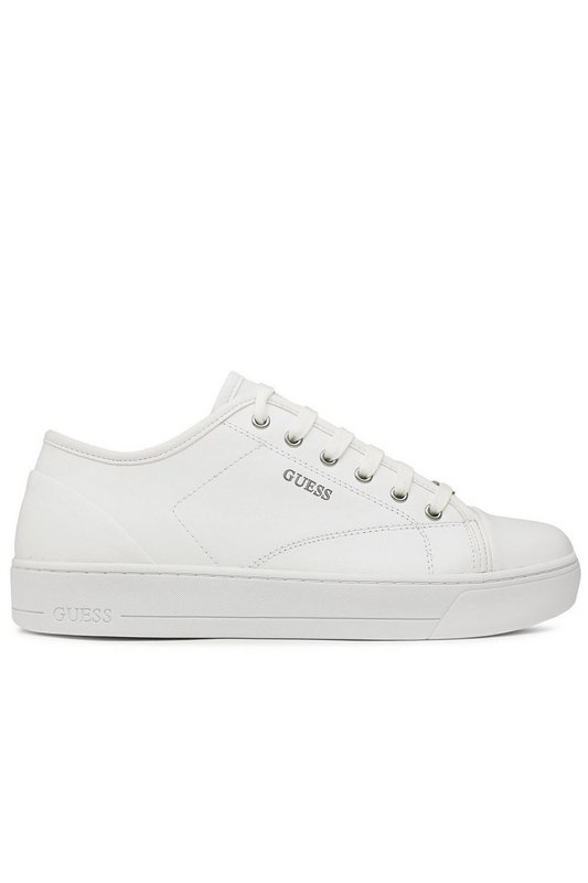 GUESS Sneakers Basses Cuir  -  Guess Jeans - Homme WHITE 1060951