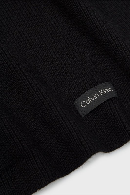 CALVIN KLEIN Echarpe Logo Patch  -  Calvin Klein - Femme BAX Ck Black Photo principale