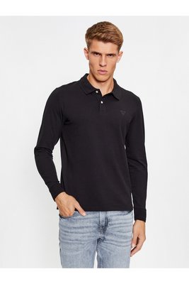 GUESS Polo Ml Stretch  -  Guess Jeans - Homme JBLK Jet Black A996