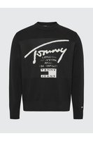 TOMMY JEANS Pull Coton Gros Logo  -  Tommy Jeans - Homme BDS Black