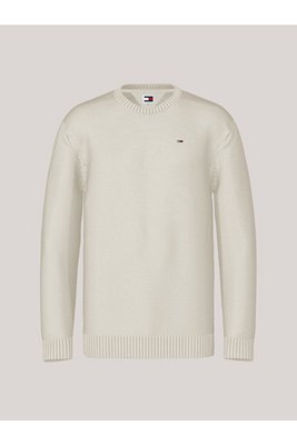 TOMMY JEANS Pull Slim Coton Essentials  -  Tommy Jeans - Homme YBH Ancient White