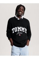 TOMMY JEANS Pull Maille Gros Logo  -  Tommy Jeans - Homme BDS Black