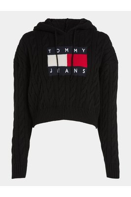 TOMMY JEANS Pull Torsad  Capuche  -  Tommy Jeans - Femme BDS Black