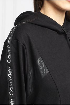CALVIN KLEIN Sweat Zipp  Capuche   -  Calvin Klein - Femme BAE CK Black W/ Moire Print Trim