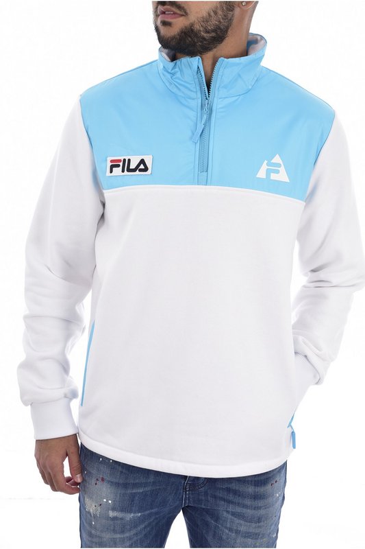 FILA Sweat Bicolore 687018 Aiden  -  Fila - Homme A276 bright white-blue atoll 1061972
